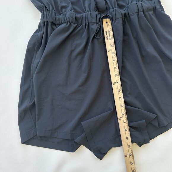 Girlfriend Collective Stretch Woven Athletic Romper Black Size Small $92 - Picture 7 of 8